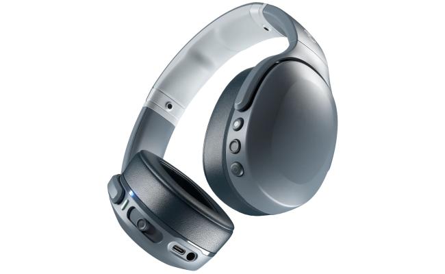 Skullcandy Crusher Evo Wireless Headphone (Bluetooth 5.0) Over-Ear Extreme Haptic Bass Headset w/ Microphone, Rich, Clear Audio, 40 Hours Total Battery + Rapid Charge, Call, Track & Volume Control - Chill Grey