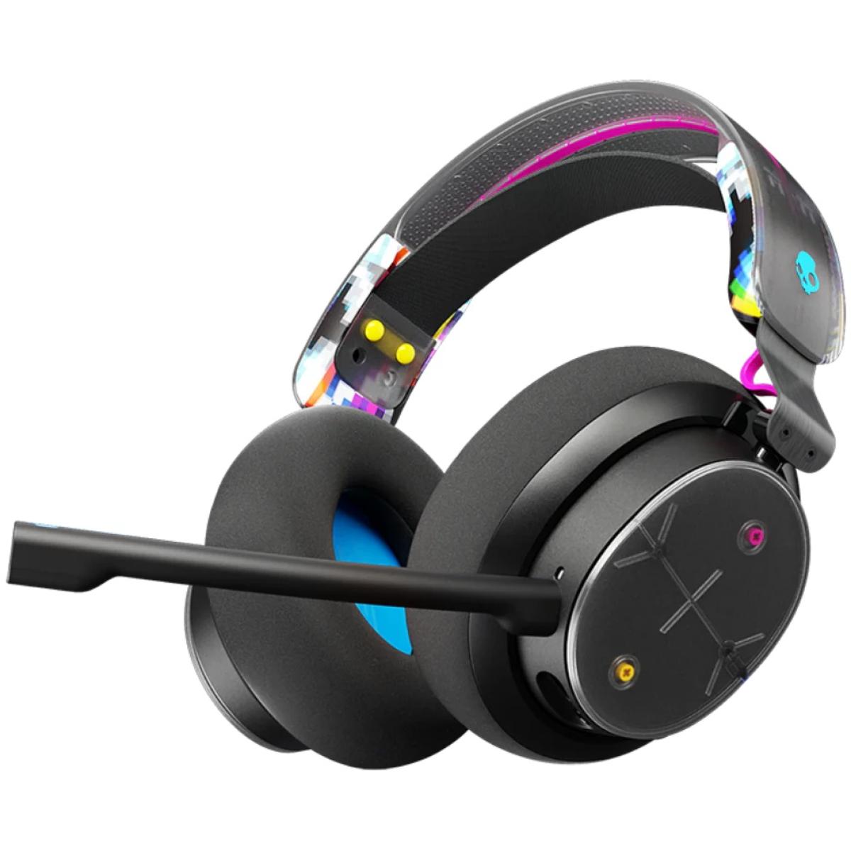 Skullcandy PLYR (2022) Wireless Gaming Headphone (Bluetooth 5.2, USB-A, 3.5mm Aux) Over-Ear Headset w/ Smart Clear Microphone, Rich, Clear Audio, 24 Hours Total Battery + Rapid Charge, Multi-Platform PC Or Console - Black Digi Hype