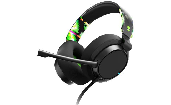 Skullcandy SLYR Pro Wired Lightweight Gaming Headphone (USB-C to USB-A, 3.5mm Aux) Over-Ear Headset w/ Smart Clear Microphone, Rich, Clear Audio, Enhanced Sound Perception, Multi-Platform PC Or Console - Black Digi Hype