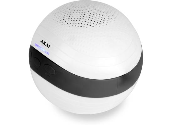 Akai Aqua Beat Bluetooth Waterproof Floating Speaker W/ Built-In Rechargeable Battery Up To 4 Hours - White/Black