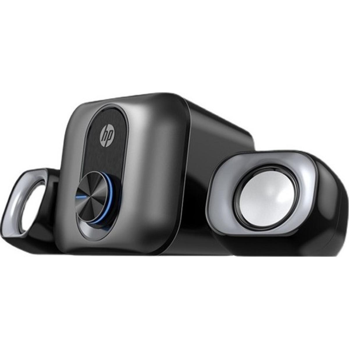 HP DHS-2111S Wired 2.1 Mini Multimedia (3.5mm) Loud Speaker For Home, Office, Gaming Room w/Subwoofer, 360 ° surround sound, 11w Total Power