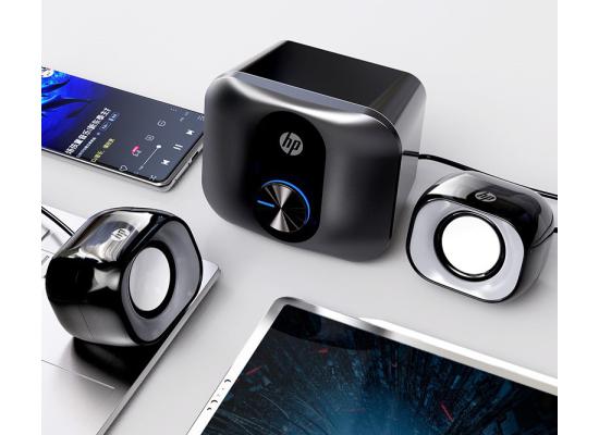 HP DHS-2111S Wired 2.1 Mini Multimedia (3.5mm) Loud Speaker For Home, Office, Gaming Room w/Subwoofer, 360 ° surround sound, 11w Total Power