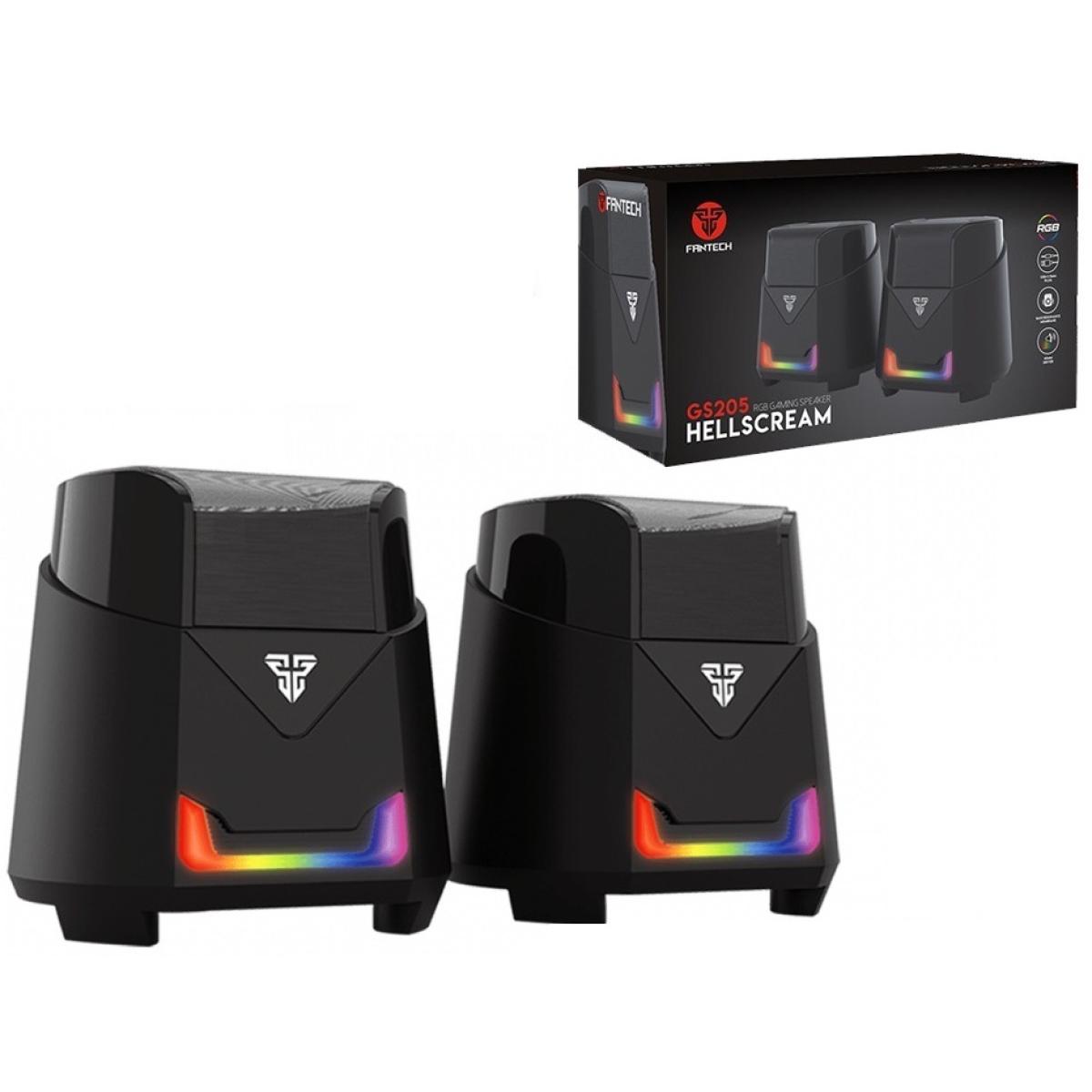 FANTECH HELLSCREAM GS205 RGB Wired USB 2.0 Mobile Gaming & Music Speaker W/ 360° Surround Sound