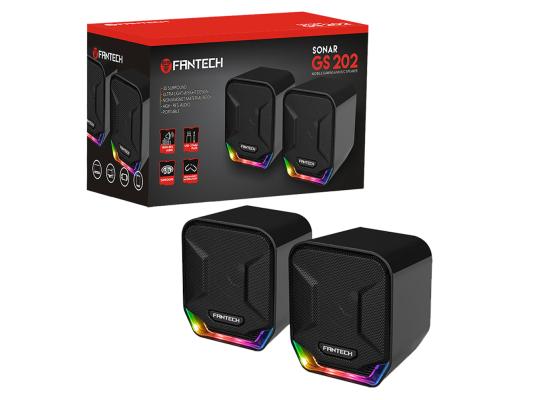 FANTECH SONAR GS202 RGB Wired USB 2.0 Mobile Gaming  & Music Speaker W/ In-line remote control