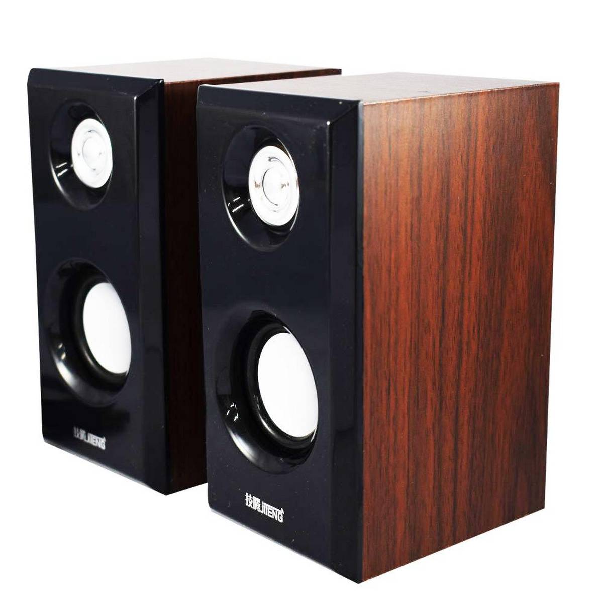 JITENG JT042 Woodiness Multimedia Stereo Speaker w/ USB 2.0 3.5mm Audio