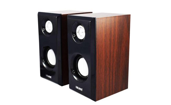 JITENG JT042 Woodiness Multimedia Stereo Speaker w/ USB 2.0 3.5mm Audio
