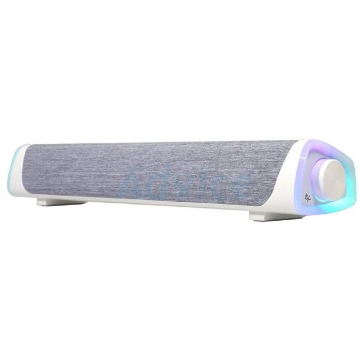 Lenovo L101 Wired Desktop Speaker RGB Light Soundbar, Jack Connectivity-White