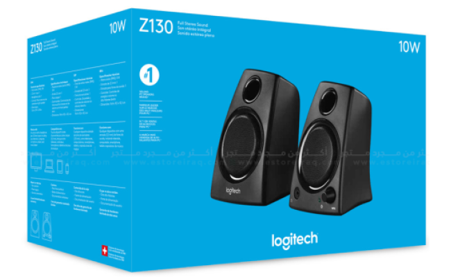 Logitech Z130 STEREO SPEAKERS Full 10W Stereo Sound W/ STRONG BASS & Easy Control