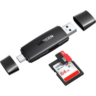 UGREEN SD Card Reader USB 3.0 USB C Memory Card Reader OTG Card Adapter for SD Micro SD SDHC SDXC MMC Card Compatible with MacBook Pro Air Mi Galaxy S20 iPad Pro 2020 Surface Pro Computer Laptop