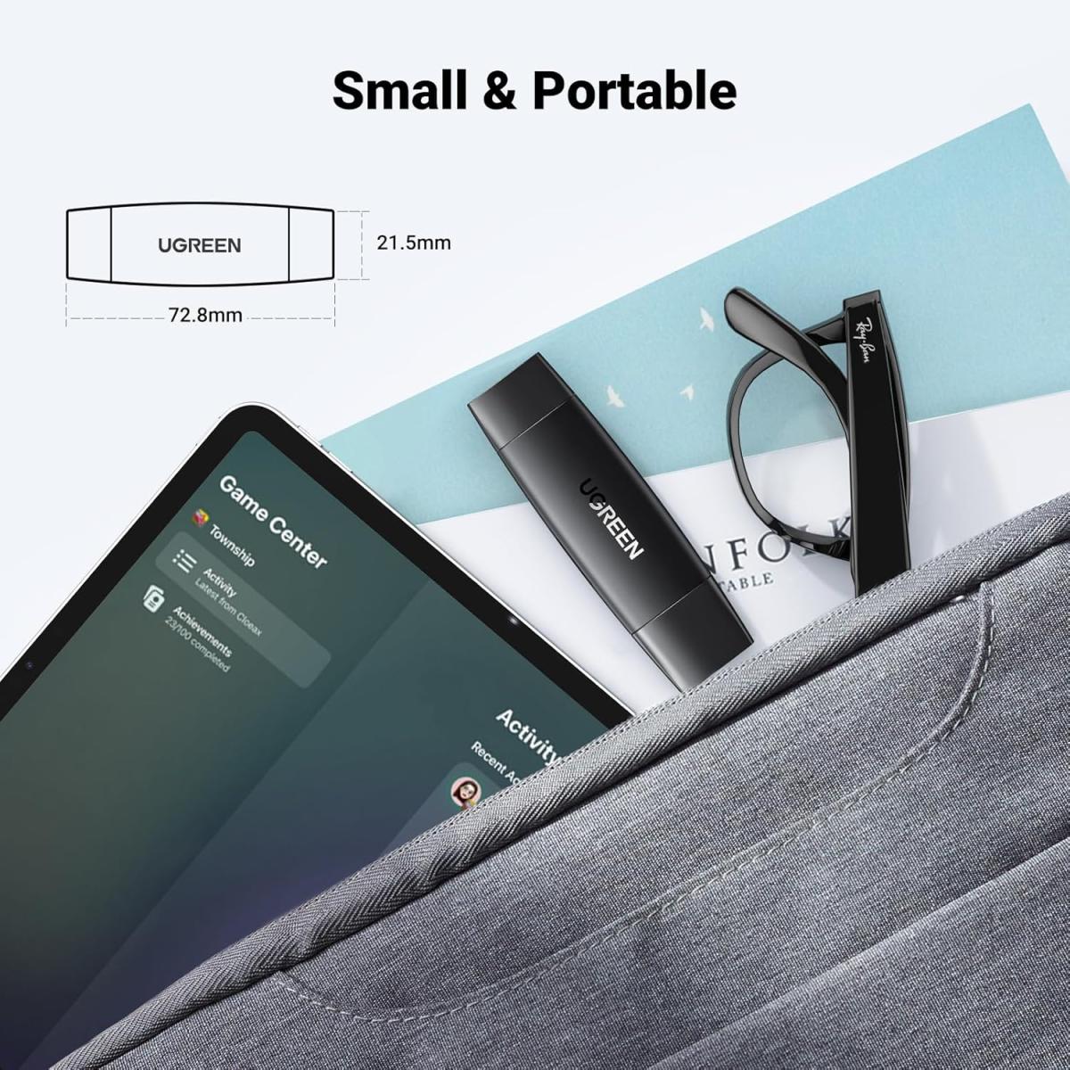 UGREEN SD Card Reader USB 3.0 USB C Memory Card Reader OTG Card Adapter for SD Micro SD SDHC SDXC MMC Card Compatible with MacBook Pro Air Mi Galaxy S20 iPad Pro 2020 Surface Pro Computer Laptop