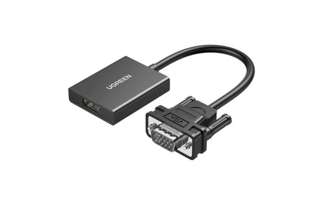 UGREEN  CM513 Cable Adapter VGA (Male) To HDMI (Female) 0.15m black