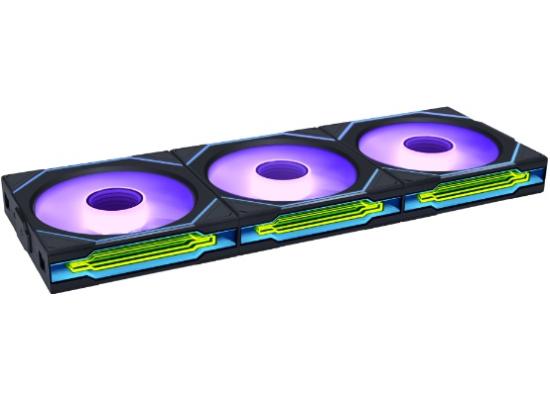 Lian Li UNI Fan SL-Infinity Wireless 120 - Triple Pack - 2.4 GHz Wireless Signal ARGB Fan Control - Double Infinity Mirror - Low Noise - Controller Included - Black (12RSLIN1W3B)