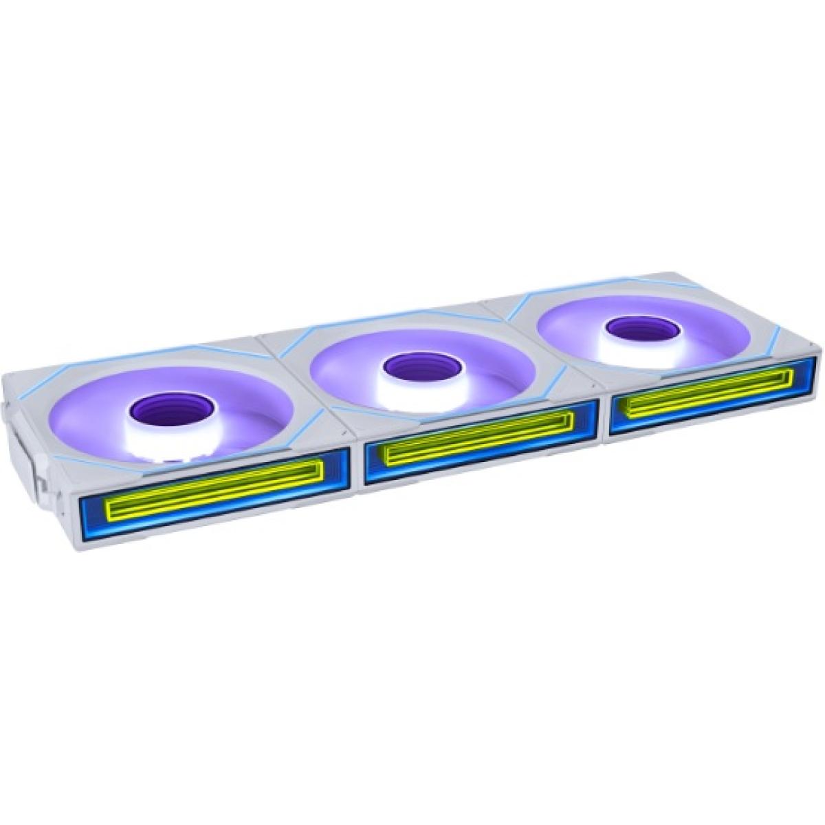 Lian Li UNI Fan SL-Infinity Wireless 120 - Triple Pack - Wireless Signal ARGB Fan Control - Double Infinity Mirror - Low Noise - Controller Included, White, Reverse Blade (12RSLIN1W3W)