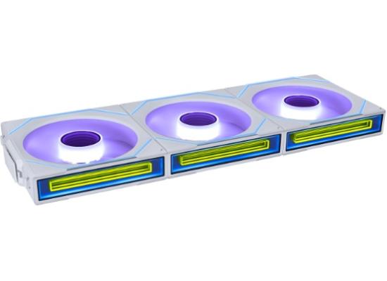 Lian Li UNI Fan SL-Infinity Wireless 120 - Triple Pack - 2.4 GHz Wireless Signal ARGB Fan Control - Double Infinity Mirror - Low Noise - Controller Included - White (12RSLIN1W3W)