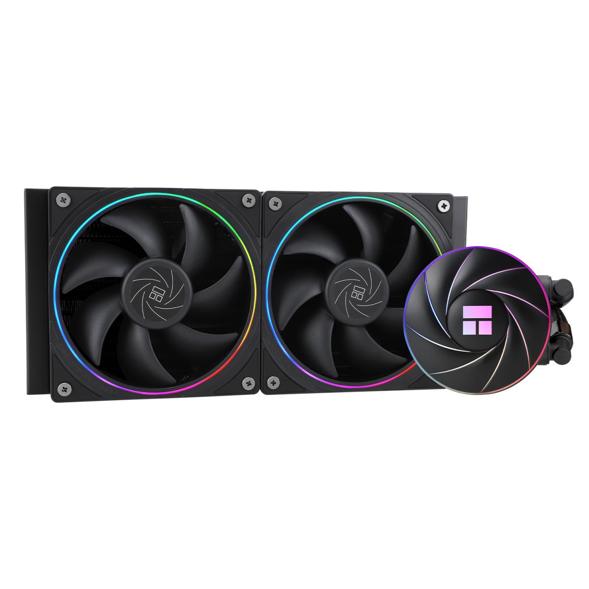 Thermalright Aqua Elite 240 BLACK ARGB V2 CPU Liquid Cooler, High Performance AIO w/ 2x TL-S12 Fans, LGA1700