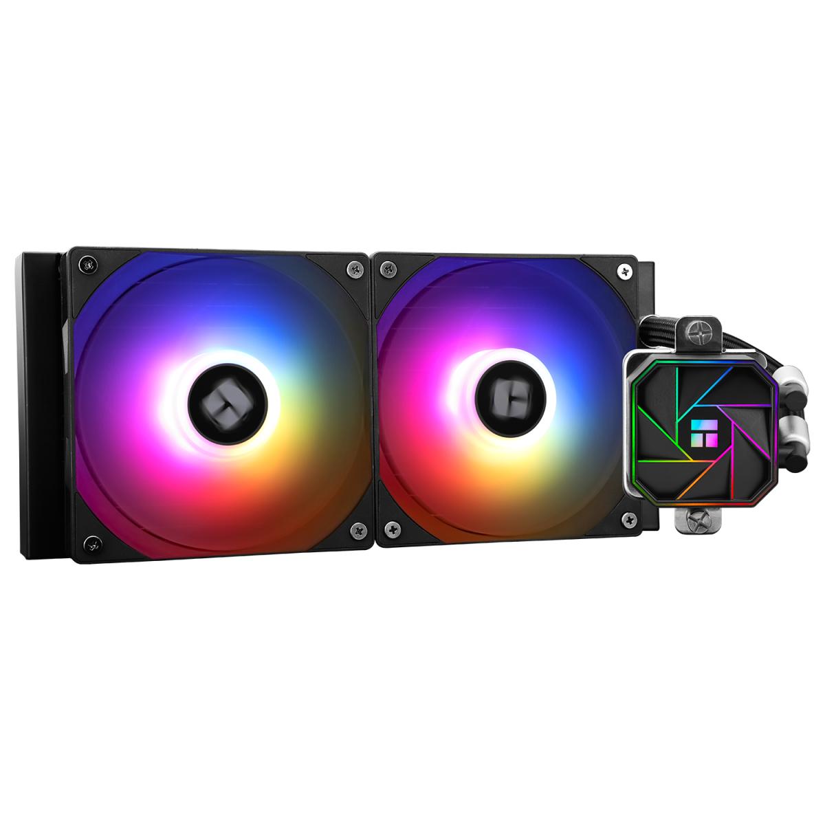 Thermalright Aqua Elite 240 Black V3 ARGB CPU Liquid Cooler, High Performance AIO w/ 2x TL-C12B-S V2 Fans, LGA1700