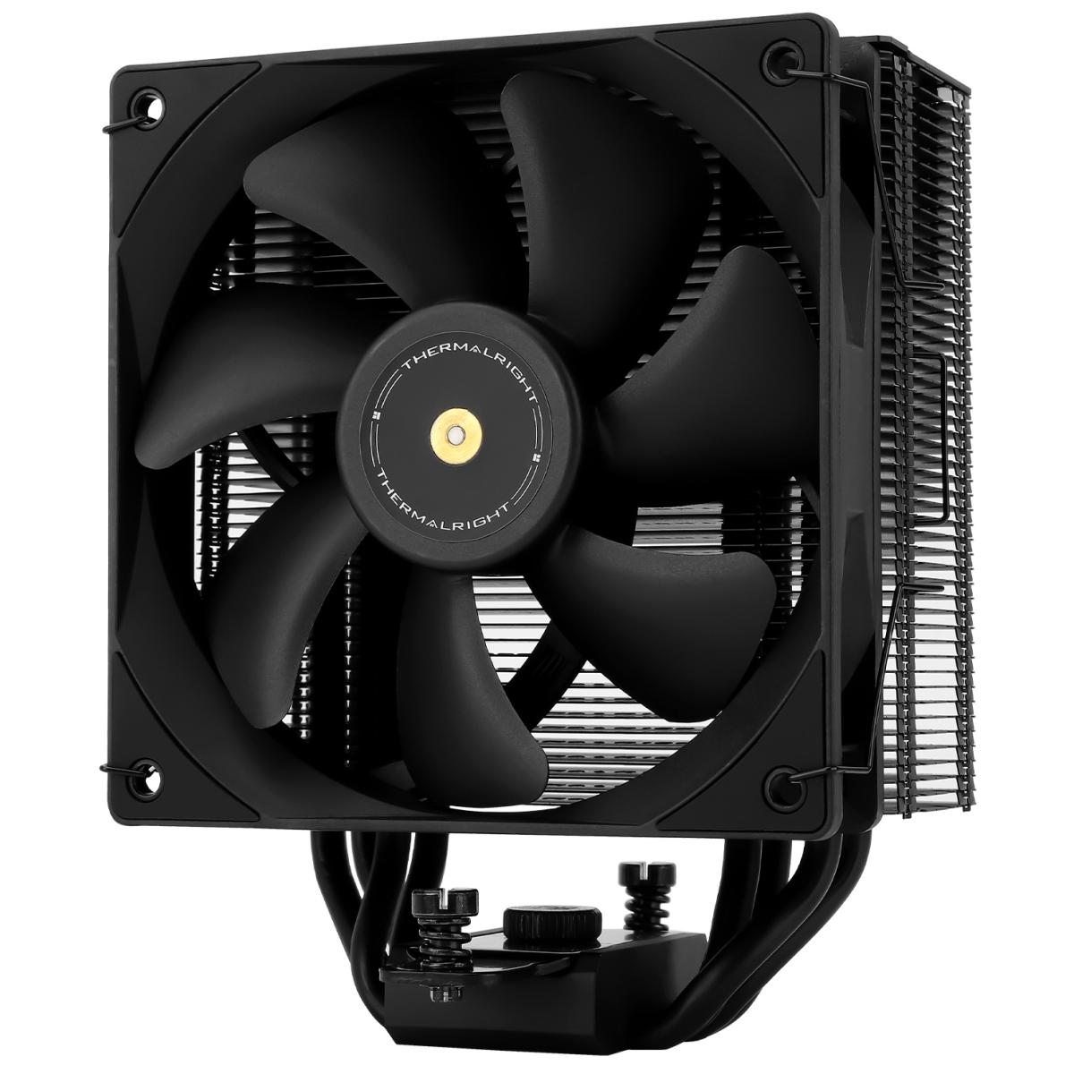 Thermalright Assassin Spirit 120 EVO DARK Fully Black CPU Air Cooler, Single Tower w/ 4x 6mm Heat Pipes & High Performance Single Fan