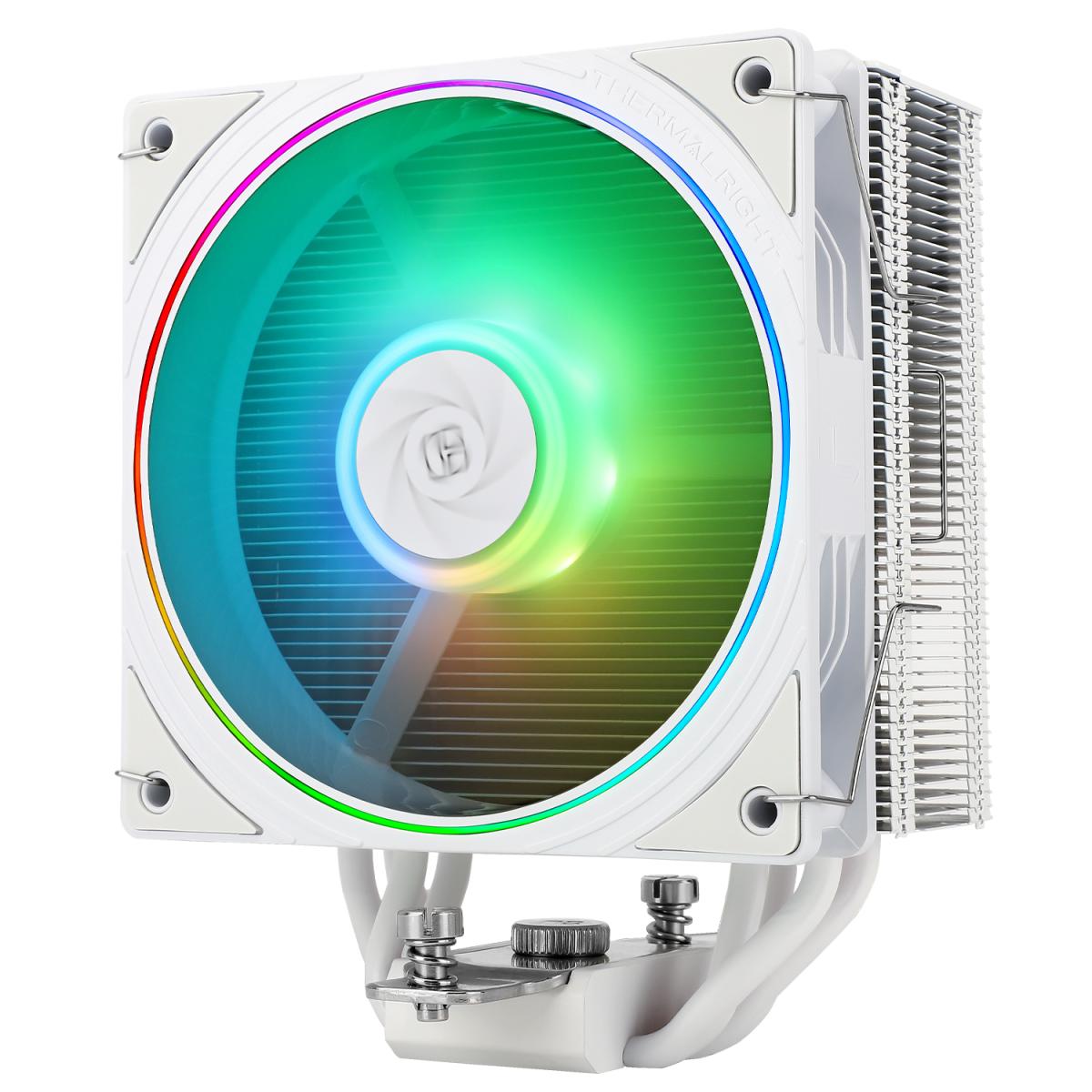 Thermalright Assassin Spirit 120 EVO WHITE ARGB Fully White CPU Air Cooler, Single Tower w/ 4x 6mm Heat Pipes & High Performance Single Fan, LGA1700