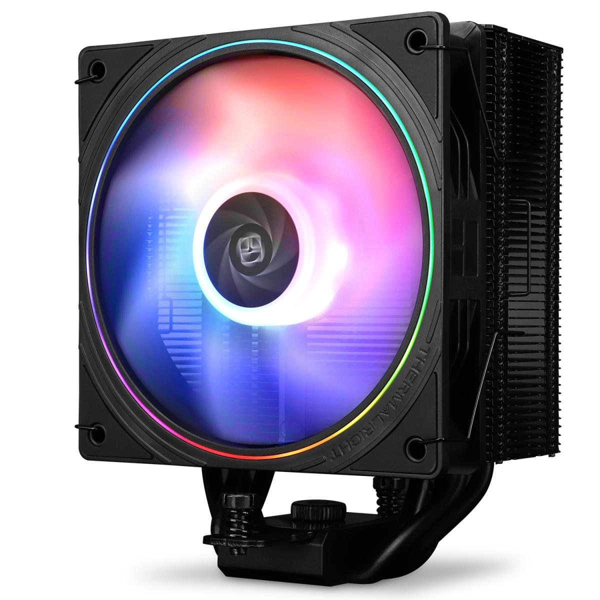 Thermalright Assassin Spirit 120 EVO BLACK ARGB Fully Black CPU Air Cooler, Single Tower w/ 4x 6mm Heat Pipes & High Performance Single Fan, LGA1700