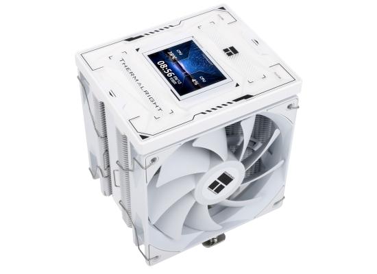 Thermalright Burst Assassin 120 Vision WHITE CPU Air Cooler, Square IPS 2.4" LCD Display, Single Tower w/ 6x 6mm Heat Pipes & High Performance Dual Fan