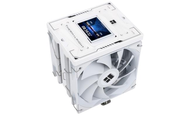 Thermalright Burst Assassin 120 Vision WHITE CPU Air Cooler, Square IPS 2.4" LCD Display, Single Tower w/ 6x 6mm Heat Pipes & High Performance Dual Fan