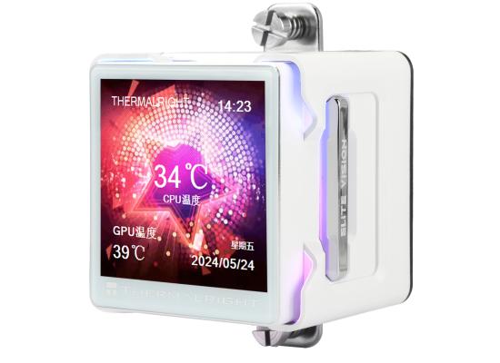 Thermalright Elite Vision 360 WHITE ARGB CPU Liquid Cooler w/ 2.7" IPS LCD Display, High Performance AIO w/ 3x TL-K12W