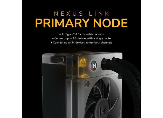 HYTE Thicc Q60 Digital 240mm AIO Liquid Cooling System 5” IPS Ultraslim HD Display 293 PPI 60Hz 300 nits, Up To 4500RPM Pump,105 CFM Fans Air Flow, High-Performance Dual Pumps, 240x52mm Radiator