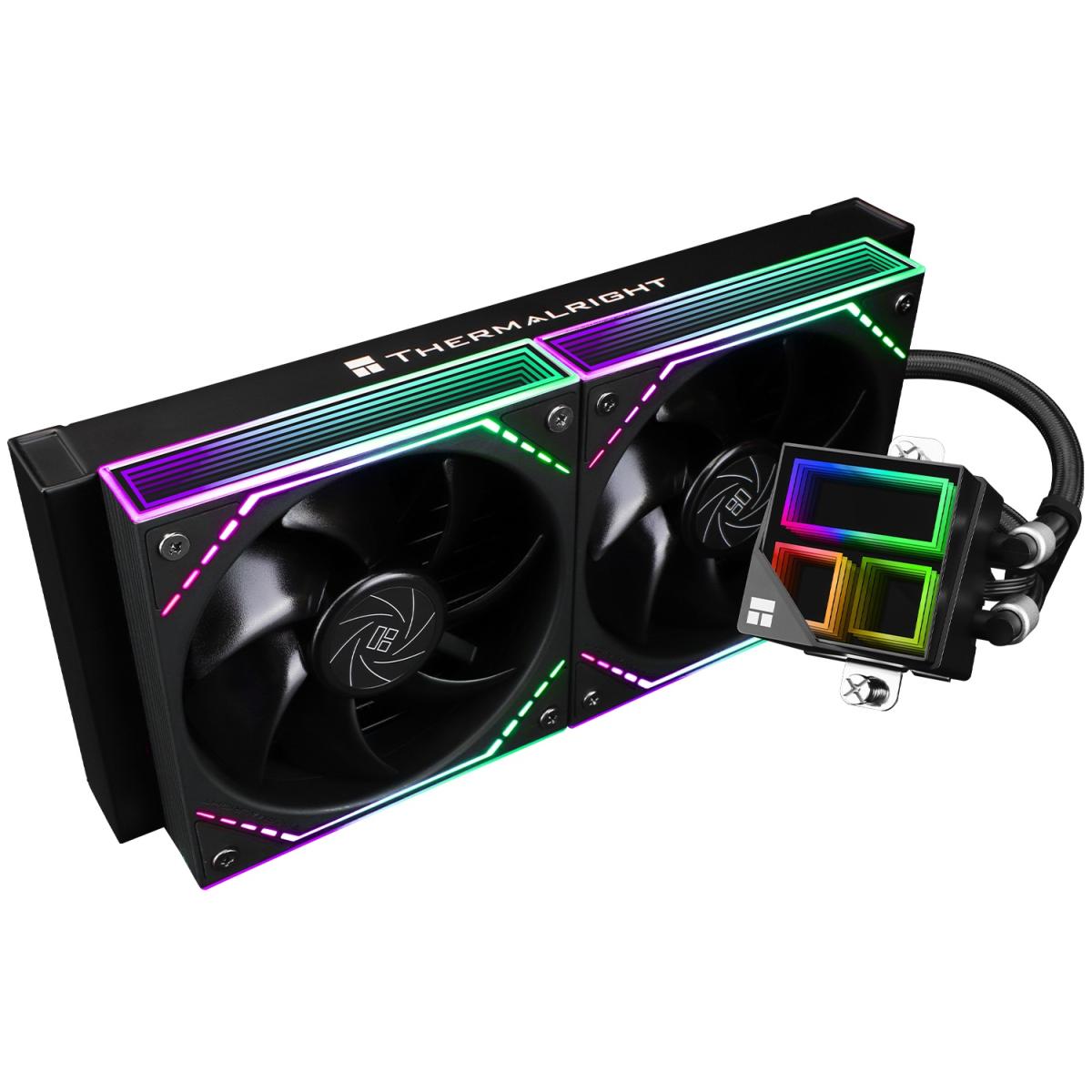 Thermalright Frozen Infinity 240 BLACK ARGB CPU Liquid Cooler, High Performance AIO w/ 2x TL-M12
