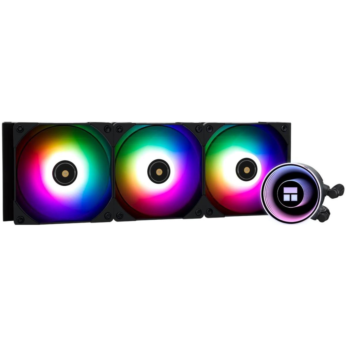 Thermalright Frozen Notte 360 BLACK ARGB V2 ARGB CPU Liquid Cooler, Extreme Performance AIO w/ 3x TL-E12B-S Fans