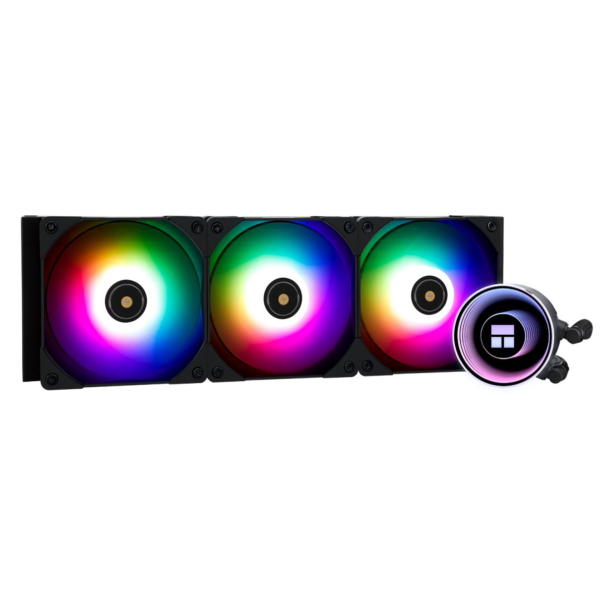 Thermalright Frozen Notte 360 BLACK ARGB CPU Liquid Cooler, Extreme Performance AIO w/ 3x TL-E12B-S Fans, LGA1700