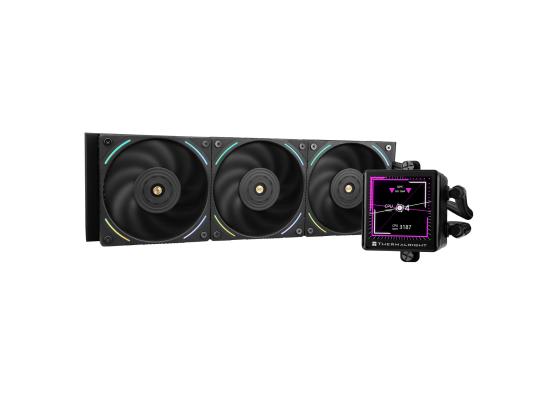 Thermalright Frozen Vision 360 Black ARGB CPU Liquid Cooler w/ 2.88" IPS LCD Display For Pictures, Videos, Animations, High Performance AIO w/ 3x TL-K12 Fans, LGA1700