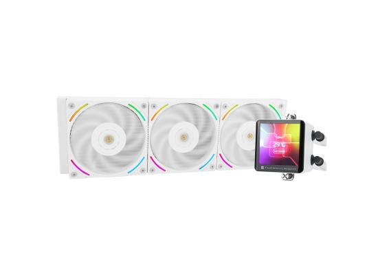 Thermalright Frozen Vision 360 White ARGB CPU Liquid Cooler w/ 2.88" IPS LCD Display For Pictures, Videos, Animations, High Performance AIO w/ 3x TL-K12W Fans, LGA1700