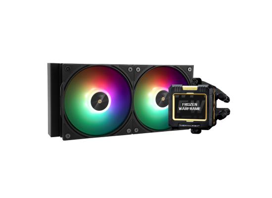 Thermalright Frozen Warframe 240 Black ARGB CPU Liquid Cooler w/ 2.4" IPS LCD Display For Pictures, GIF Animations, High Performance AIO w/ 2x TL-P12-S Fans, LGA1700