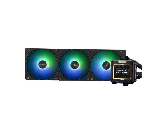 Thermalright Frozen Warframe 360 Black ARGB CPU Liquid Cooler w/ 2.4" IPS LCD Display For Pictures, GIF Animations, High Performance AIO w/ 3x TL-P12-S Fans, LGA1700