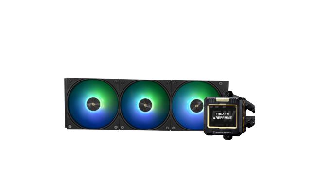 Thermalright Frozen Warframe 360 Black ARGB CPU Liquid Cooler w/ 2.4" IPS LCD Display For Pictures, GIF Animations, High Performance AIO w/ 3x TL-P12-S Fans, LGA1700
