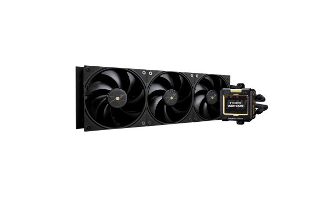 Thermalright Frozen Warframe 360 Black CPU Liquid Cooler w/ 2.4" IPS LCD Display For Pictures, GIF Animations, High Performance AIO w/ 3x TL-P12 Fans, LGA1700