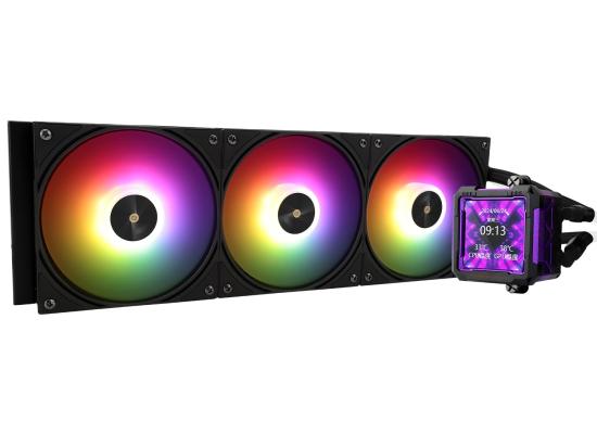 Thermalright Frozen Warframe PRO 360 BLACK ARGB CPU Liquid Cooler w/ 2.7" IPS LCD Display For Pictures, GIF Animations, High Performance AIO w/ 3x TL-P12-S Fans