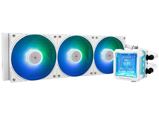 Thermalright Frozen Warframe PRO 360 WHITE ARGB CPU Liquid Cooler w/ 2.7" IPS LCD Display For Pictures, GIF Animations, High Performance AIO w/ 3x TL-P12W-S Fans