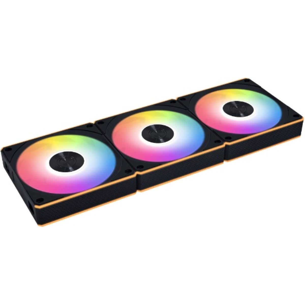 Lian Li UNI Fan CL Wireless 120 - Triple Pack, Wireless Signal RGB & PC Case Fans Control - Dual Light Zones -Black, Reverse Blade (G99.12RCL1W3B.00)