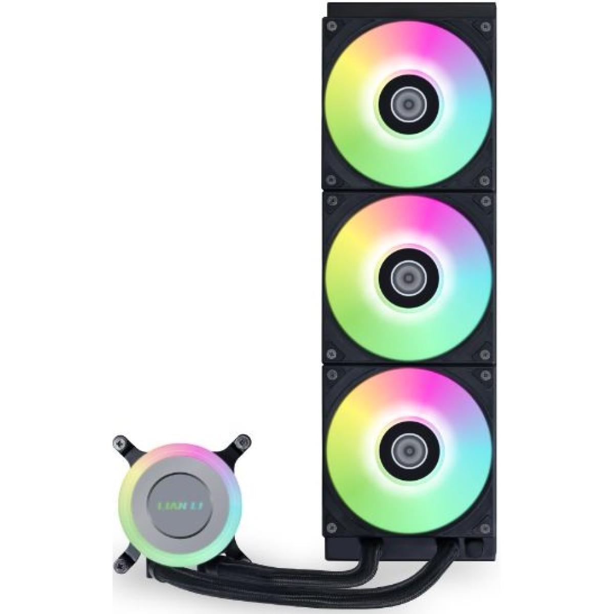 LIAN LI GA II LITE 360 (Black) ARGB AIO, CPU Cooler w/ High End Pump, Black (LGA 1851/1700 AMD: AM5 / AM4)