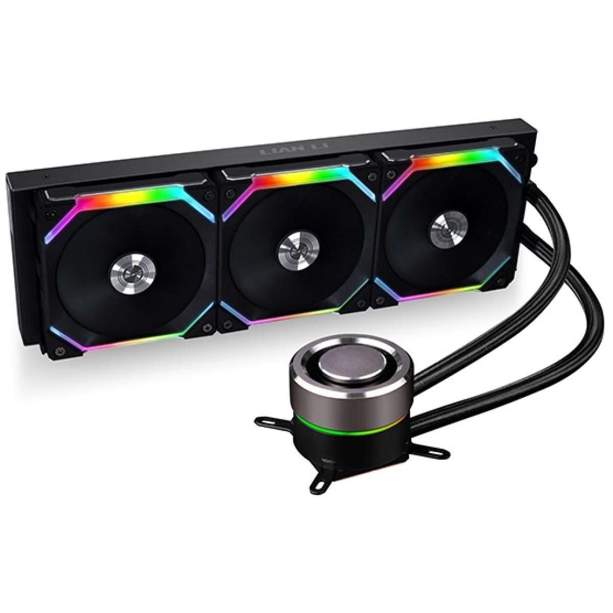 LIAN LI Galahad 360mm (Black) ARGB AIO UNI FAN SL Edition CPU Cooler w/ High End Pump & Tuping (LGA 1700 Support 12th Gen)
