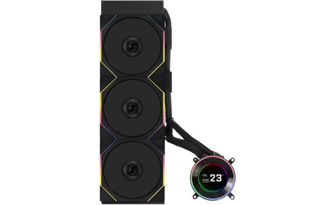 Lian Li HydroShift II LCD-S 360 (Black) ARGB AIO Extreme CPU Liquid Cooler, 2.1 IPS” LCD Screen For Displaying.