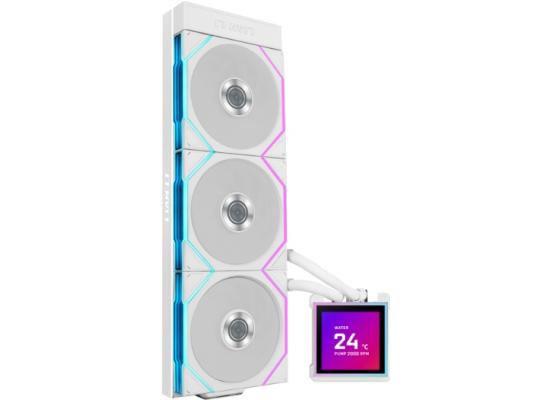 Lian Li HydroShift II LCD-S 360 (WHITE) ARGB AIO Extreme CPU Liquid Cooler, 3.4 IPS” LCD Screen For Displaying, Recording Or Capturing Contents, UNI FAN CL Wireless.