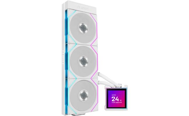 Lian Li HydroShift II LCD-S 360 (WHITE) ARGB AIO Extreme CPU Liquid Cooler, 3.4 IPS” LCD Screen For Displaying, Recording Or Capturing Contents, UNI FAN CL Wireless.