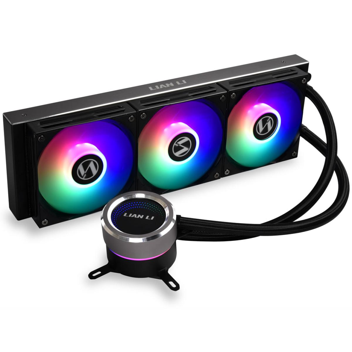 LIAN LI GALAHAD 360mm ARGB CPU Liquid Cooler - Black