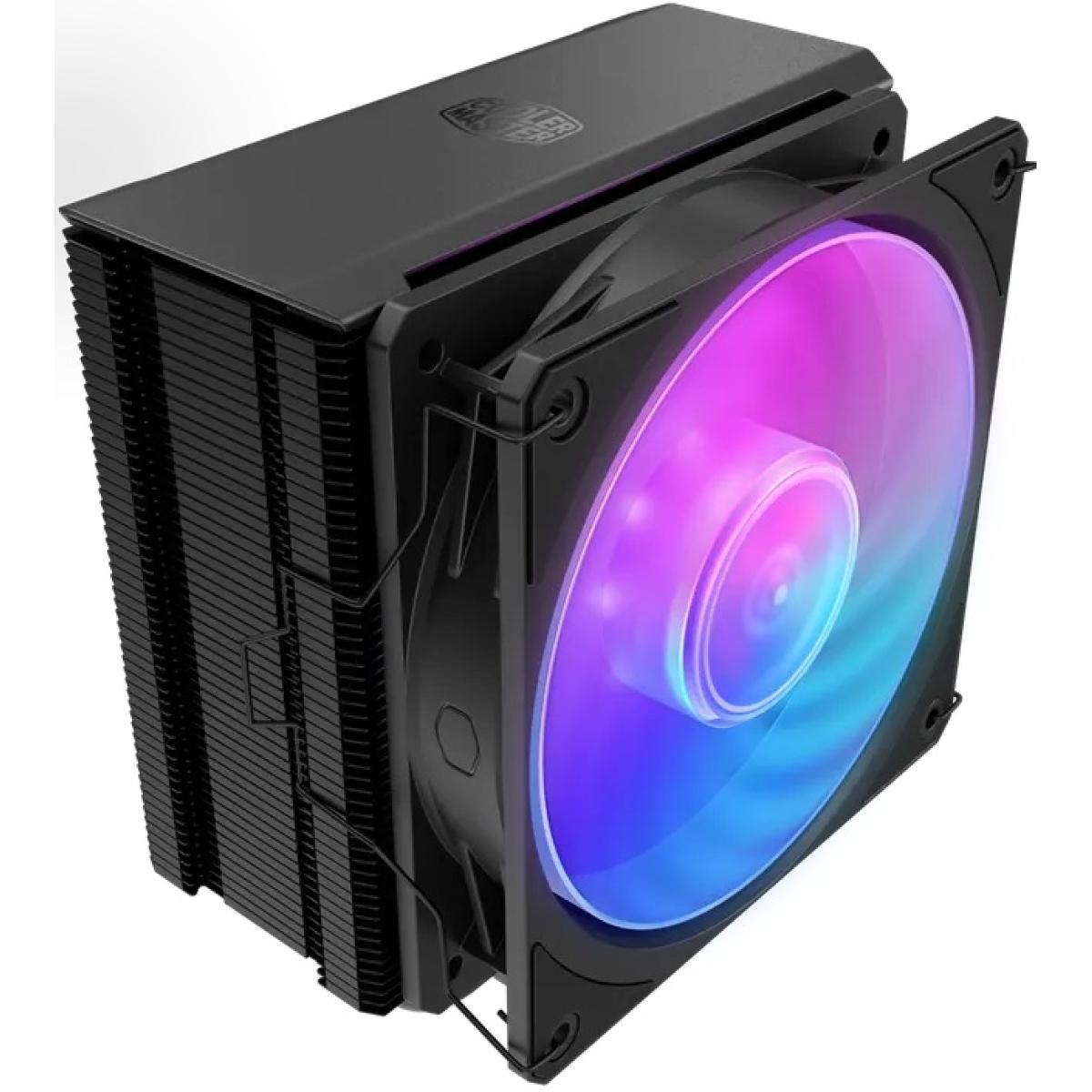 Cooler Master Hyper 212 3DHP Black ARGB CPU Air Cooler, Single Tower w/ 4 Heat Pipes & High Performance Single Fan