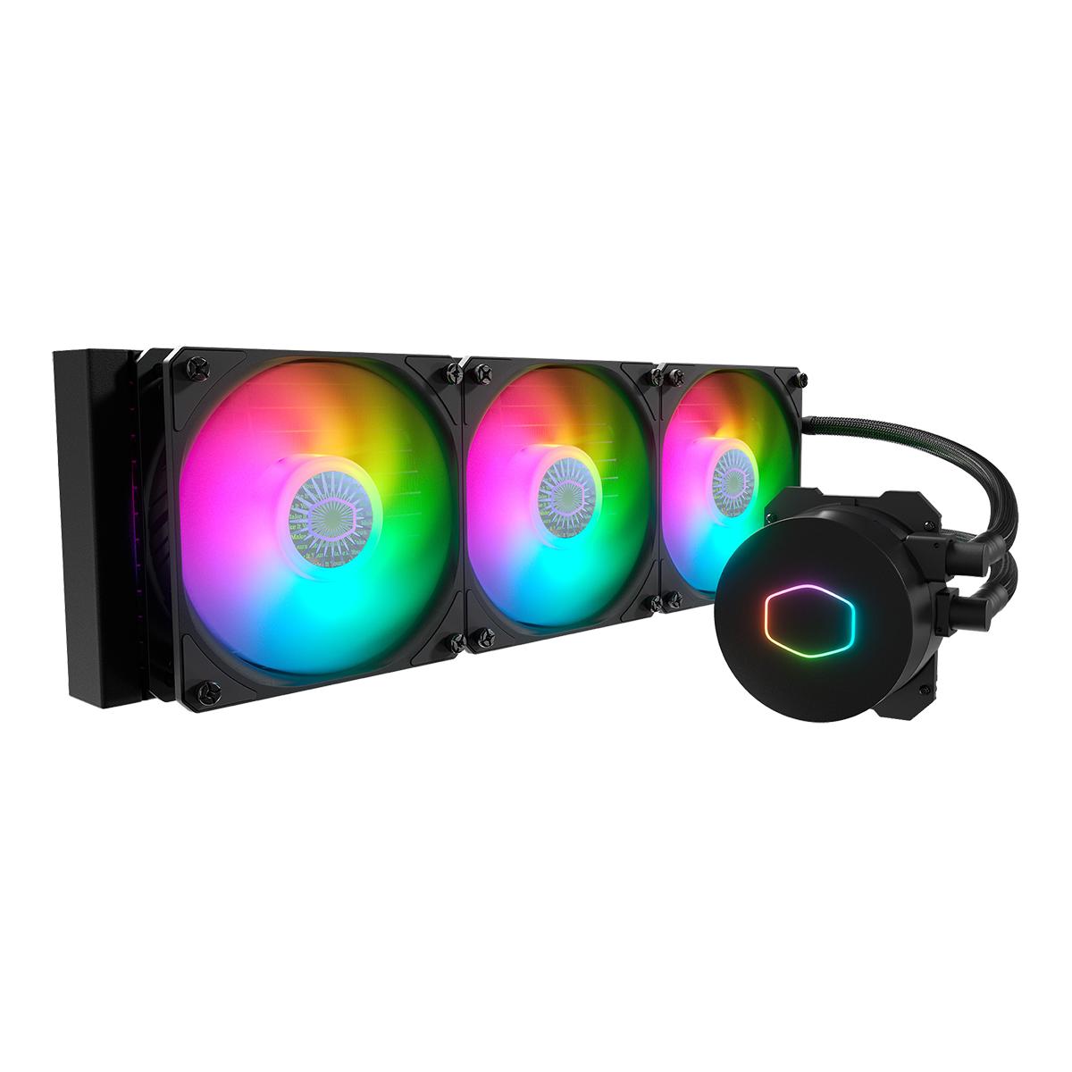 Cooler Master MasterLiquid ML360L ARGB V2 CPU Liquid Cooler,New 3RD GEN Dual Chamber Pump,SickleFlow120 ARGB,LGA1700 Support 12th Gen-Black
