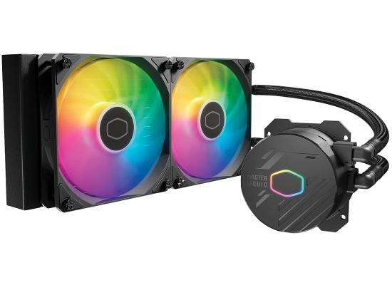 Cooler Master MasterLiquid 240L Core ARGB CPU Liquid Cooler, New Gen S Dual Chamber Pump, 120mm ARGB Fans w/ CryoFuze Performance Thermal Paste