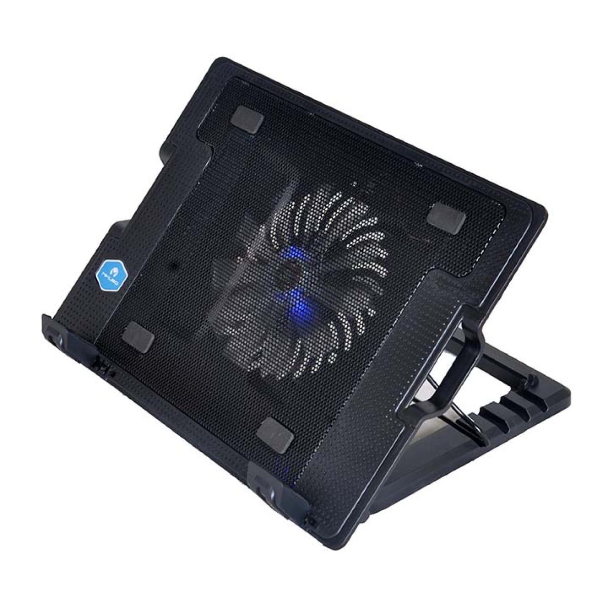 Mikuso NCP-235 Laptop Cooling Pad Up To 17'' Inch w/160 mm Blue-Led Fan Big Airflow super silent