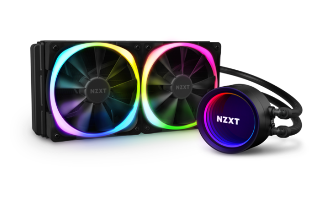 NZXT Kraken X53 RGB 240mm AIO CPU Liquid Cooler, RGB Connector, Aer RGB V2 120mm Radiator Fans